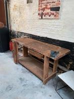Oude houten werkbank, Ophalen, Gebruikt, 170 cm of meer, Bankschroef