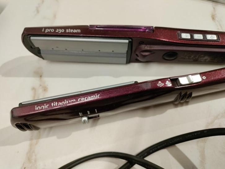 Babyliss stijltang i pro 230 steam Ionic titan. cer., Handtassen en Accessoires, Uiterlijk | Haarverzorging, Gebruikt, Krultang of Stijltang