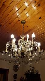 Vintage kristallen kroonluchter uit de jaren 70, Ophalen of Verzenden, Gebruikt, Glas, Vintage 70s