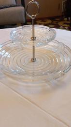 Plat serviteur 2 étages Walther glas, Maison & Meubles, Comme neuf, Verre, Enlèvement, Autres types