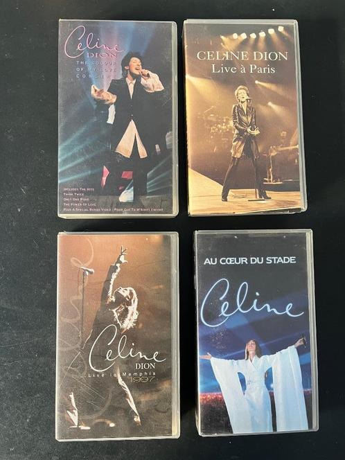 4 Video’ s Celine Dion, Cd's en Dvd's, VHS | Documentaire, Tv en Muziek, Gebruikt, Muziek en Concerten, Alle leeftijden, Ophalen of Verzenden