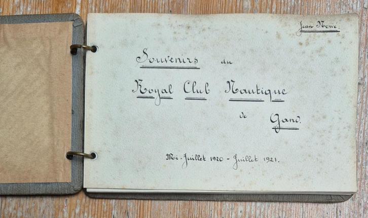 Dagboek met foto's Royal Club Nautique Gand 1921 Jean Nowé, Verzamelen, Sportartikelen en Voetbal, Gebruikt, Boek of Tijdschrift