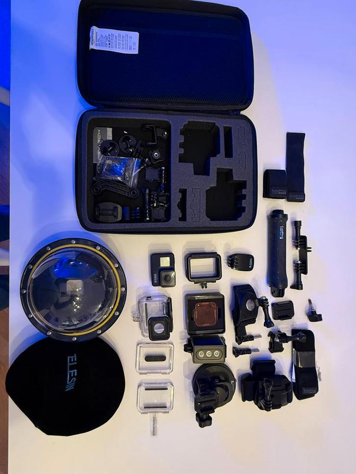 Gopro Hero 7 Black + accessoires, TV, Hi-fi & Vidéo, Caméras action, Utilisé, GoPro, Enlèvement ou Envoi