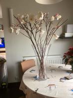 Vaas met bloemen, Ophalen, Zo goed als nieuw, Glas, 75 cm of meer