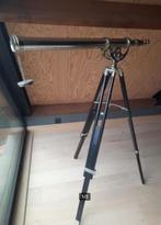 Telescopisch messing houten statief 160cm, Antiek en Kunst, Ophalen of Verzenden