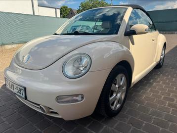 Vw new beetle cabrio 1.6i 2004 165000km airco! Gekeurd!, Autos, Cuir, Entreprise, Cabriolet, Boîte manuelle