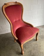 Barok fauteuil pink velvet, Moins de 75 cm, Enlèvement, Utilisé, Barok Rococo