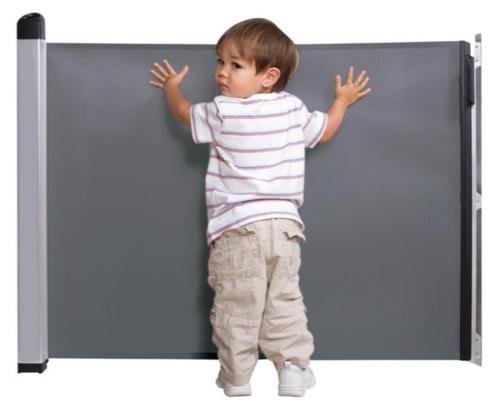 Guardian Kinderhekje, Kinderen en Baby's, Traphekjes, Zo goed als nieuw, Oprolhekje, Aluminium, 115 cm of meer, Ophalen