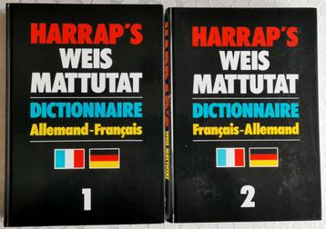 Harrap's Weis Mattutat Frans <> Duits woordenboek (2 delen) beschikbaar voor biedingen