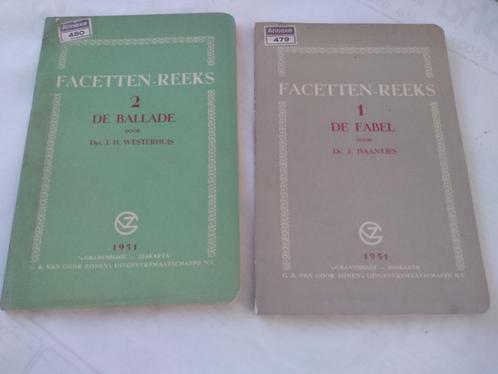 DE FABEL  /  DE BALLADE  -  Facetten Reeks, Boeken, Literatuur, Gelezen, Ophalen