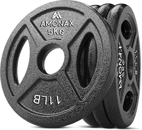 Amonax Gietijzeren halterschijvenset 4x 5kg GRATI SLEVERING, Sport en Fitness, Fitnessmaterialen, Nieuw, Halterschijven, Verzenden