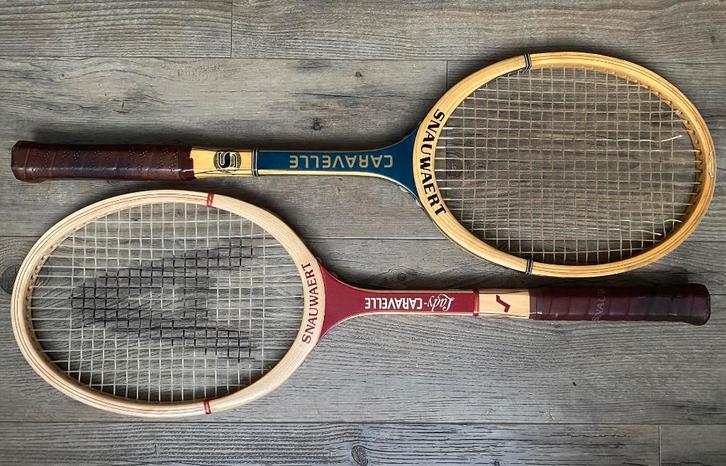 Vintage houten tennisrackets Snauwaert., Sport en Fitness, Tennis, Gebruikt, Racket, Ophalen of Verzenden