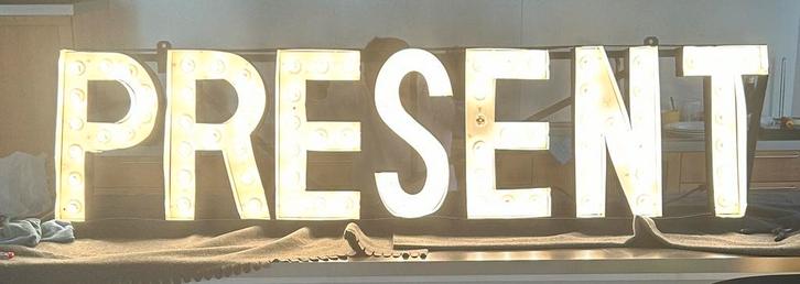 Retro decoratieve verlichting letters 1960, Verzamelen, Retro, Huis en Inrichting, Ophalen