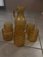 Vintage karaf met 6 glazen - Rocco Bormioli, Ophalen, Gebruikt, Overige kleuren, Glas