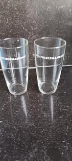 4 0ude bierglazen oude br Wielemans Brussel, Verzamelen, Glas en Drinkglazen, Ophalen of Verzenden, Zo goed als nieuw