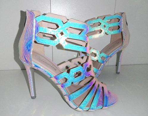 Sandales / Talons Hauts - Argent Holographique - 36, Kleding | Dames, Schoenen, Nieuw, Schoenen met hoge hakken, Overige kleuren