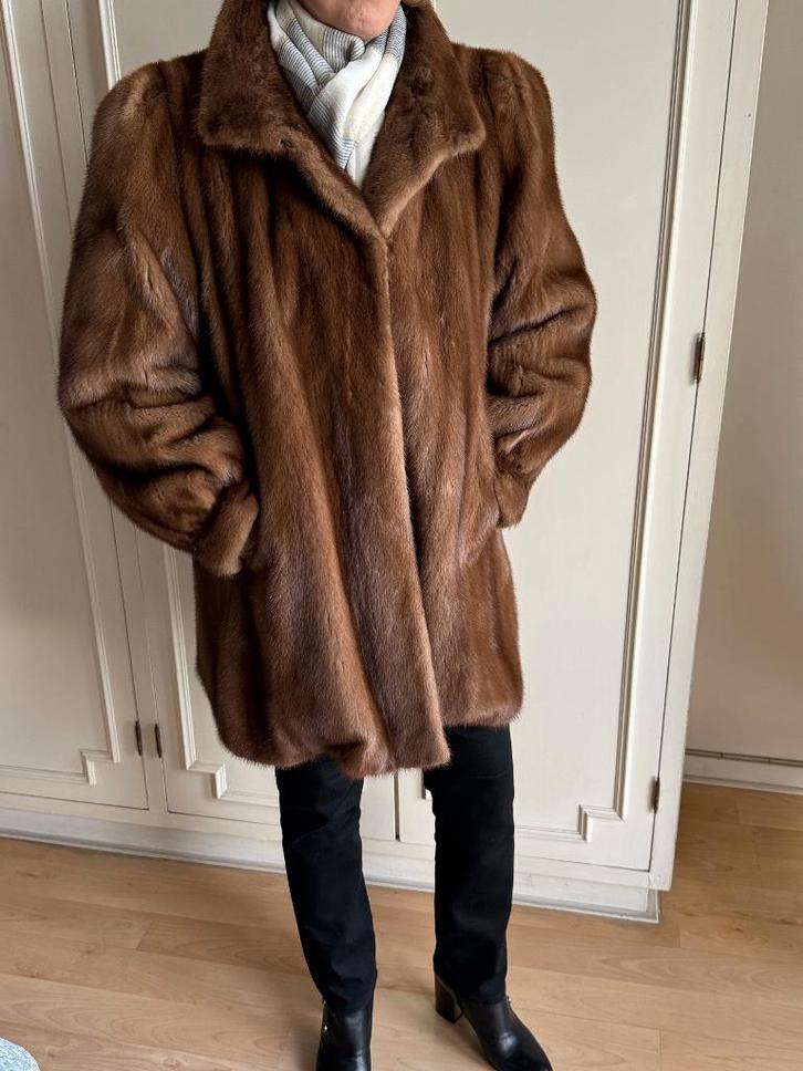 bruine nertsmantel met volle huid, Maison Vanderwauwer, Kleding | Dames, Jassen | Winter, Gedragen, Bruin, Ophalen