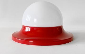 Space age vintage lamp rood wit.  beschikbaar voor biedingen