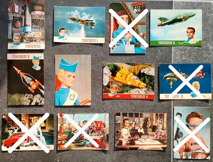 Thunderbirds Postkaart (7 stuks, ook los te koop), Verzamelen, Speelgoed, Nieuw, Ophalen of Verzenden