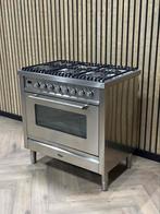 Boretti Inox 90cm Gas 6 pits + Multifunctionele Oven, Ophalen of Verzenden, Grill, Gas