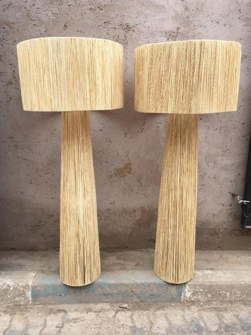 XXL LAMP VAN RAFFIA DUO, Huis en Inrichting, Lampen | Wandlampen, Nieuw, Overige materialen, Ophalen of Verzenden