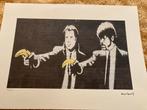 Banksy lithographie Travolta Pulp Fiction limité+certificat!, Antiquités & Art