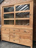 Buffet vitrine en teck d’Inde Henders & Hazel, Huis en Inrichting, Kasten | Buffetkasten, 150 tot 200 cm, 25 tot 50 cm, Teakhout