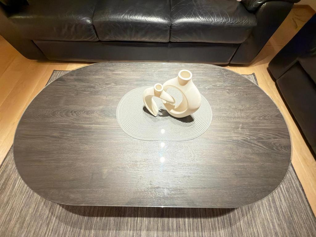 Table basses avec verre de protection sur mesure, Enlèvement, Comme neuf, Verre