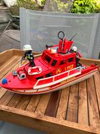 Playmobil grote boot brandweer + 2 pompiers +  accessoires, Kinderen en Baby's, Speelgoed | Playmobil, Ophalen of Verzenden