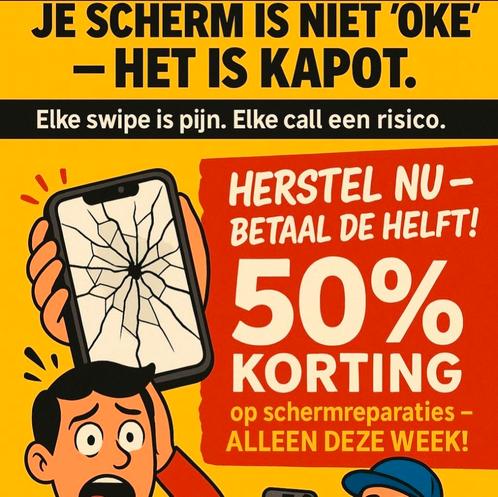 Telefoon Kapot? Laat je niet oplichten.50% Korting!, Diensten en Vakmensen, Reparatie en Onderhoud | Telecommunicatie, Mobiele-telefoonreparatie