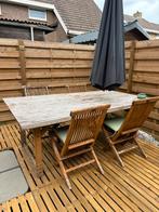 Tuintafel met 4 stoelen te koop, Tuin en Terras, Tuinsets en Loungesets, Ophalen, Zo goed als nieuw
