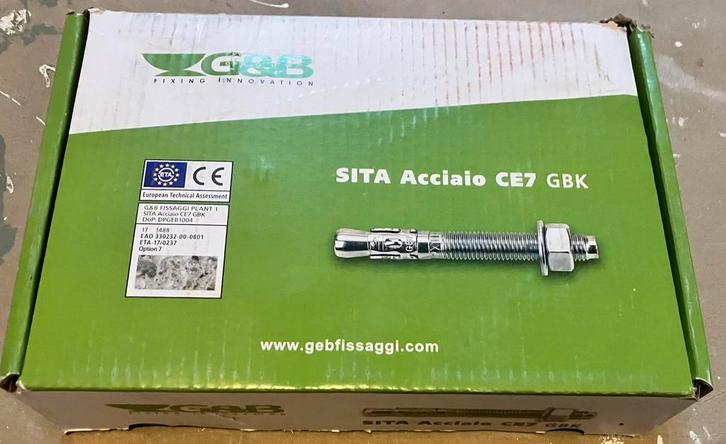 G&B-SITA Acciaio CE7 GBK metalen haringen, Doe-het-zelf en Bouw, IJzerwaren en Bevestigingsmiddelen, Zo goed als nieuw, Pluggen