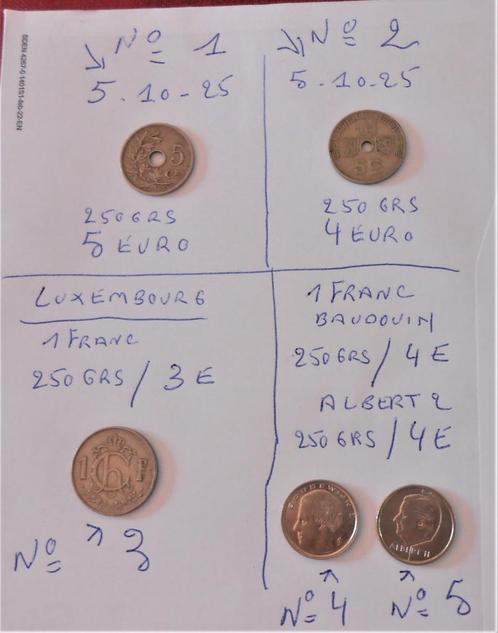 lots van 250 grs - Belgische en Luxemburgse munten, Postzegels en Munten, Munten | Europa | Niet-Euromunten, Losse munt, België