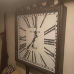 Wandklok metaal Vierkant antiek 65 cm x 65 cm x 10 cm, Ophalen