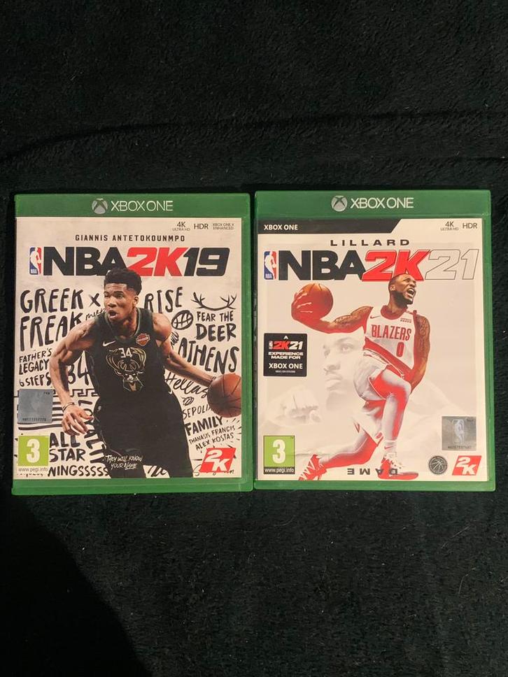 Pack Xbox One NBA 2K — 2 jeux, Collections, Articles de Sport & Football, Comme neuf, Enlèvement