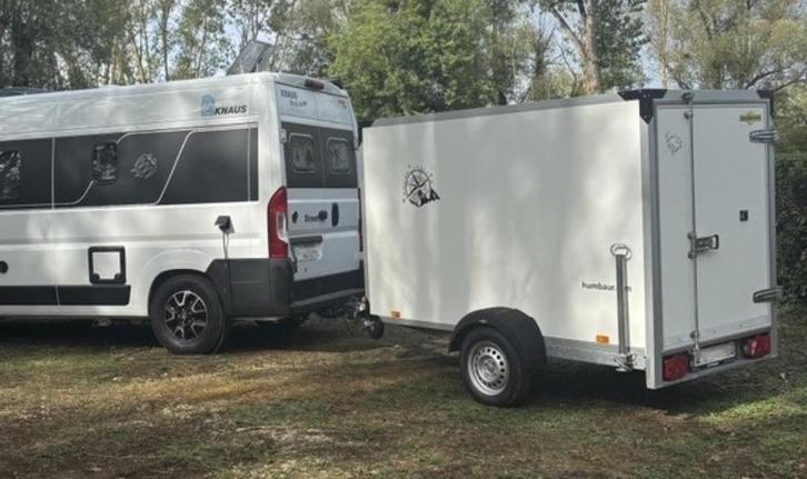 Gesloten aanhangwagen Humbaur 750kg (Nieuwstaat), Auto diversen, Aanhangers en Bagagewagens, Zo goed als nieuw, Ophalen