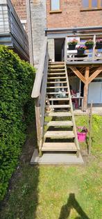 Escalier complet pour terrasse ou autre bois traité, Comme neuf, Droit, Enlèvement