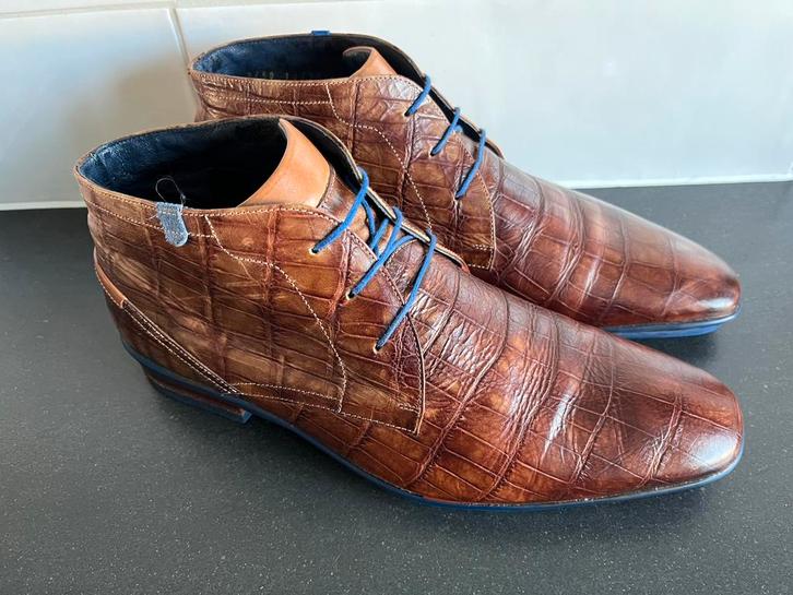 Floris van Bommel herenschoenen maat 9.5 / 43.5 H, Kleding | Heren, Schoenen, Zo goed als nieuw, Veterschoenen, Bruin, Ophalen of Verzenden