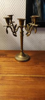 Zware koperen kandelaar voor 5 kaarsen, Antiek en Kunst, Ophalen of Verzenden, Koper