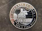 2021 Tokelau - Goddess Europa - 1 oz silver, Postzegels en Munten, Munten | Oceanië, Ophalen of Verzenden, Losse munt, Zilver