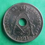 1921 25 centimes Albert 1er en FR, Metaal, Losse munt, Verzenden