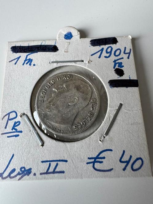 Zilveren 1 Franc 1904 Leopold 2 (200), Postzegels en Munten, Munten | België, Zilver, Ophalen of Verzenden