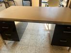 Metalen bureau met twee vaste ladenblokken metschuiven, Huis en Inrichting, Ophalen, Gebruikt, Bureau