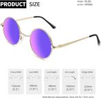 Joopin Gepolariseerde ronde zonnebril SNELLE GRATIS LEVERING