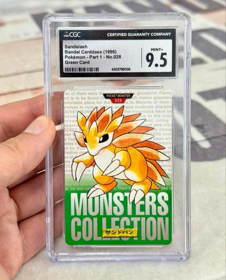 1996 Pokemon Sandslash Bandai Japanese CGC-9.5 Zeldzaam !, Hobby en Vrije tijd, Verzamelkaartspellen | Pokémon, Zo goed als nieuw
