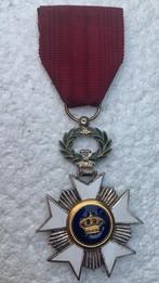 Medaille, Ridder in de Kroon Orde, Zg, Ophalen of Verzenden, Landmacht, Lintje, Medaille of Wings