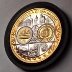 Euro San Marino zilver en verguld Fdc., Postzegels en Munten, Munten | Europa | Euromunten, Ophalen of Verzenden, Goud