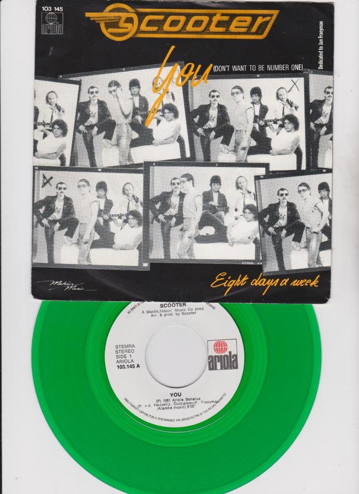 Scooter – You  / Eight Days A Week(Beatles)   Belpop, Cd's en Dvd's, Vinyl Singles, Zo goed als nieuw, Single, Pop, 7 inch, Ophalen of Verzenden