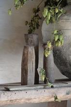 Set van 3 oude houten kandelaars, Huis en Inrichting, Ophalen of Verzenden