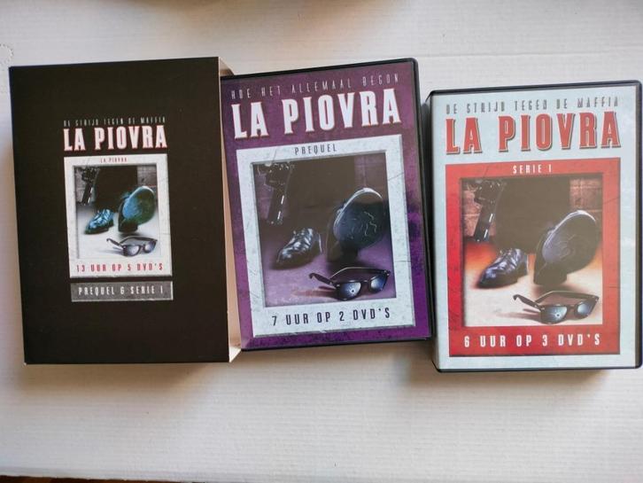 🔎 KOOPJE Octopus La Piovra - Prequel + Serie 1 tot en met 4, Cd's en Dvd's, Dvd's | Thrillers en Misdaad, Zo goed als nieuw, Detective en Krimi